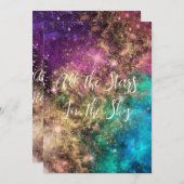 星空のバレンタインデーカード シーズンカード (正面/裏面)