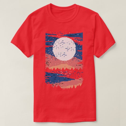 星空のピクセルナイト Tシャツ (デザイン正面)