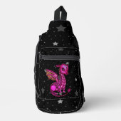 星空のベビーピンクドラゴン スリングバッグ (正面)
