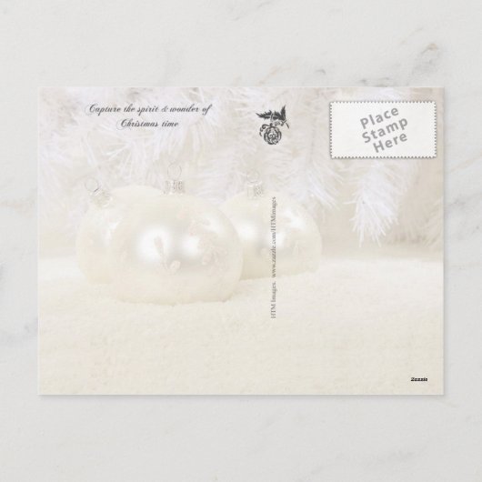 星空のホワイトクリスマス シーズンポストカード (裏面)