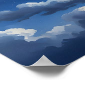 星空のポスター – イラストレーションスタイル ポスター (角)