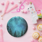 星空のライトパイン素朴ツリーカントリーウェディング ペーパープレート (パーティー)