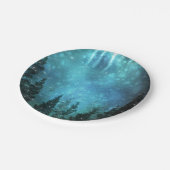 星空のライトパイン素朴ツリーカントリーウェディング ペーパープレート (アングル)