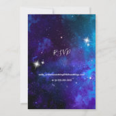 星空のライトブルーの結婚式 招待状 (裏面)