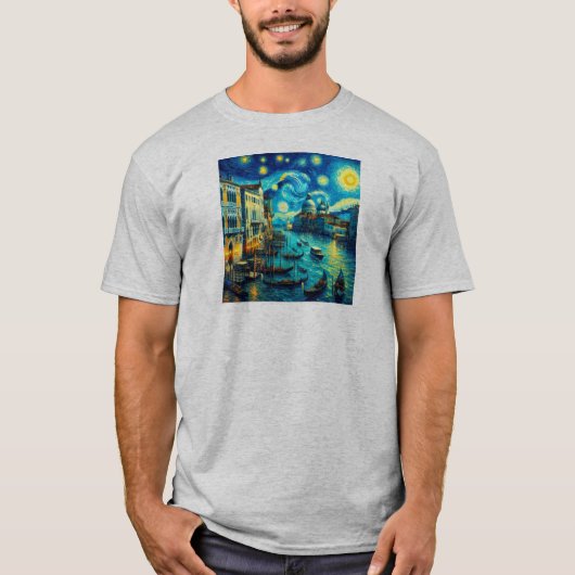 星空のヴェネツィア イタリア Tシャツ (正面)