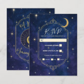 星空の一夜 天界の空 ご参加のお返事 招待状 (正面/裏面)