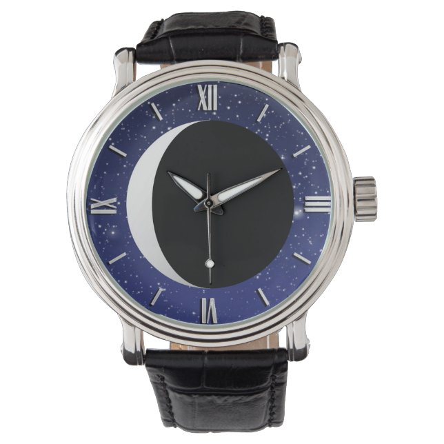 星空の三日月 腕時計 (正面)