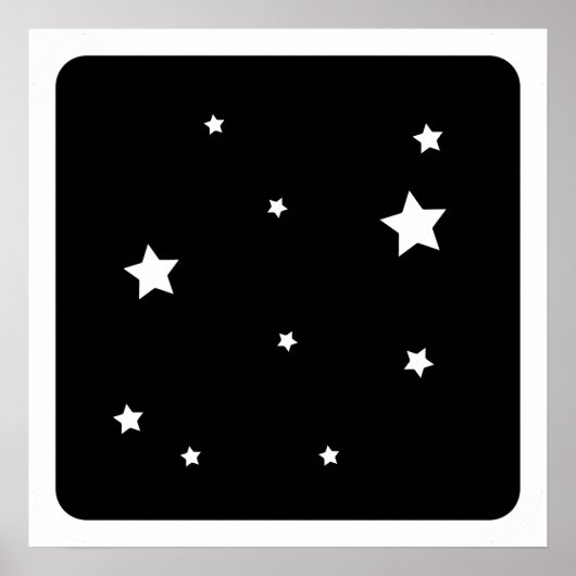 星空の上 – 夜空のプリント ポスター (正面)