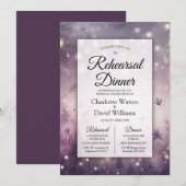 星空の下での華麗なる咲き誇り　リハーサルディナー 招待状 (正面/裏面)