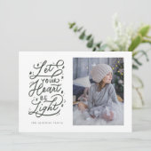 星空の下で手紙を書くような、写真３枚付きの特別な休日 シーズンカード (スタンド正面)