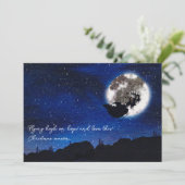 星空の下で、サンタクロースがトナカイと共に飛ぶ シーズンカード (スタンド正面)