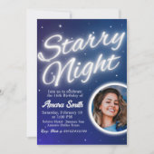 星空の下で - 写真と一緒に 招待状 (正面)