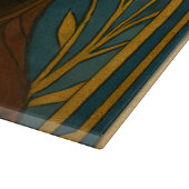 星空の下にある様式化されたメルカットペア カッティングボード (角)