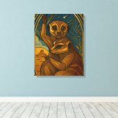 星空の下にある様式化されたメルカットペア キャンバスプリント (インサイチュ (ウッドフロア))