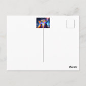 星空の下にかわいい猫カップル –  ポストカード (裏面)