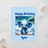 星空の下のきらきらゾウ カード (正面/裏面インサイチュ)