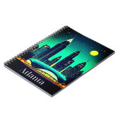 星空の下のアトランタスカイライン ノートブック (左側)