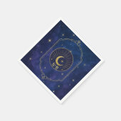 星空の下のウェディング スタンダードカクテルナプキン (角)