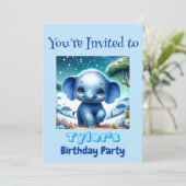 星空の下のキラキラした象 招待状 (スタンド正面)