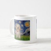 星空の下のハバニーズの子犬 コーヒーマグカップ (正面左)