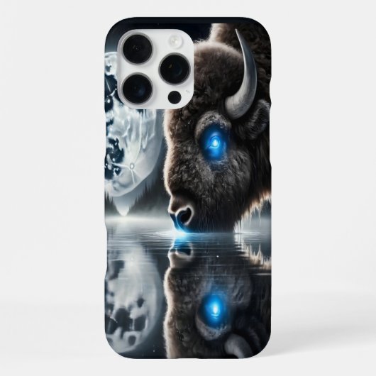 星空の下のバッファロー iPhoneケース (裏面)