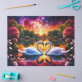 星空の下のバレンタインハート 薄葉紙 (クラフト)