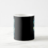 星空の下のペガサス グラフィッククリスマス コーヒーマグカップ (中央)