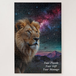 星空の下のライオン ジグソーパズル