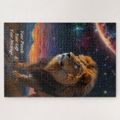 星空の下のライオン ジグソーパズル (横)