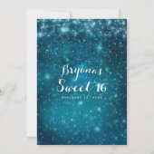 星空の下の一夜 満点の星のライトブルーの空 招待状 (裏面)