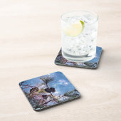 星空の下の冬の松コーン コースター (右側)