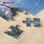 星空の下の冬の松コーン ジグソーパズル (側面)