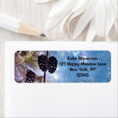 星空の下の冬の松コーン ラベル (インサイチュ)