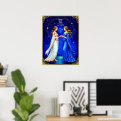 星空の下の双生児 ポスター (ホームオフィス)