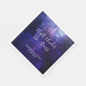 星空の下の夜の銀河 スタンダードランチョンナプキン (角)