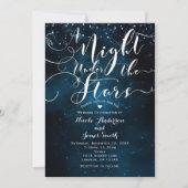 星空の下の夜結婚は 招待状 (正面)