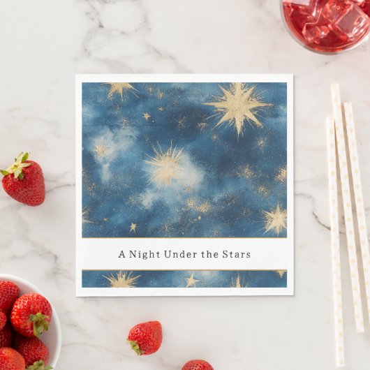 星空の下の夜　天空ブルーの結婚式 スタンダードランチョンナプキン (インサイチュ)