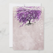 星空の下の森の輝く紫 招待状 (裏面)