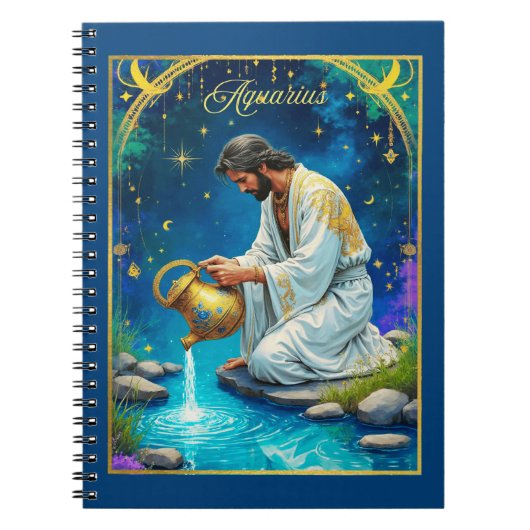 星空の下の水瓶座 ノートブック (正面)