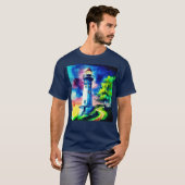 星空の下の灯台 Tシャツ (正面フル)