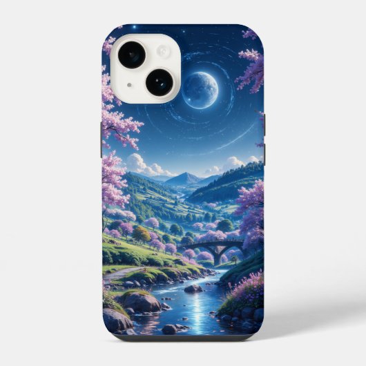 星空の下の花 blossoms iPhoneケース (裏面)