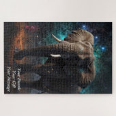 星空の下の象 ジグソーパズル (横)