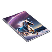 星空の下の雪原を疾走する馬 ノートブック (右側)