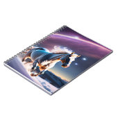 星空の下の雪原を疾走する馬 ノートブック (左側)