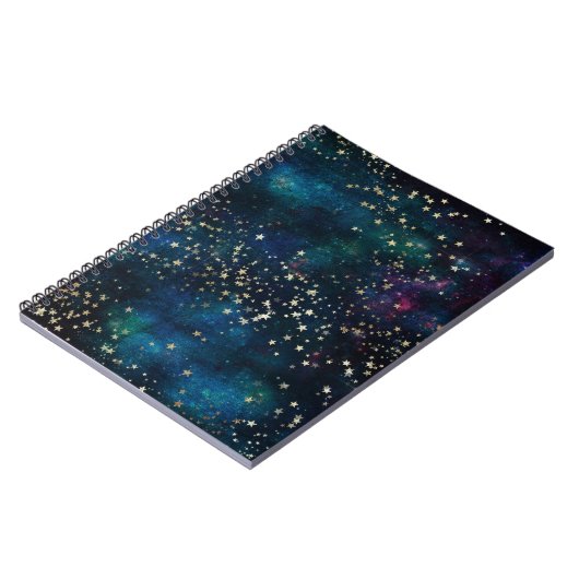 星空の下の青と金ゴールド ノートブック (左側)