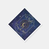 星空の中の夜結婚。 スタンダードカクテルナプキン (角)