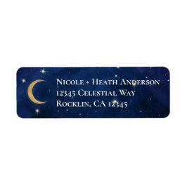 星空の中の夜結婚。 ラベル