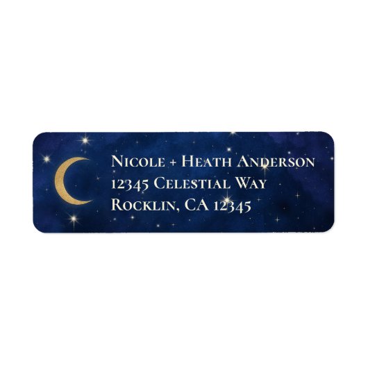 星空の中の夜結婚。 ラベル (正面)
