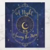 星空の中の夜結婚。 ワインラベル (シングルラベル)