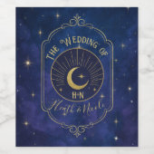 星空の中の夜結婚。 ワインラベル (シングルラベル)